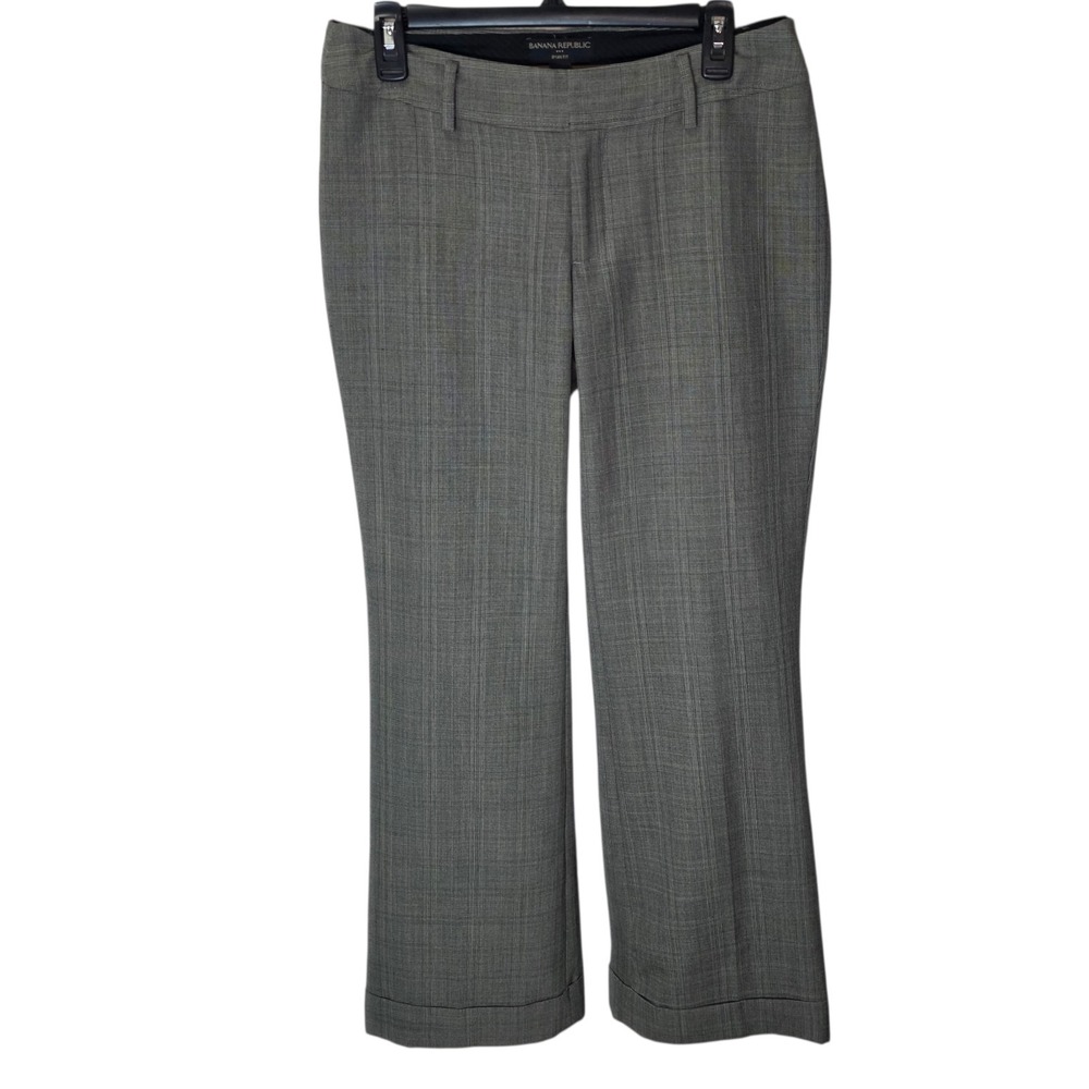 Banana Republic Womens Size 8 Gray Career Pants Straight Leg Work Office Wool